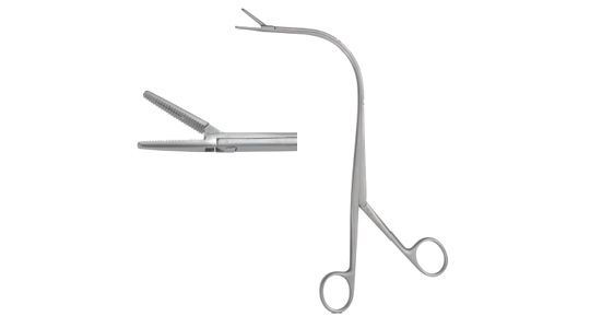 H191 fishbone laryngeal forceps (front opening)